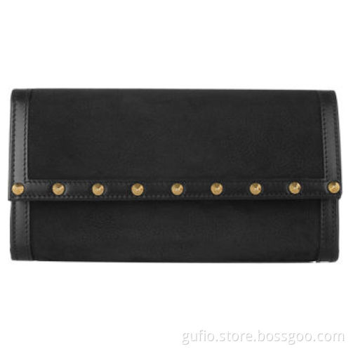 Bronze Studded Suede Wallet
